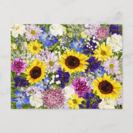 Farbige Frühlingsblumen Blumenzwiebeln Foto Postkarte