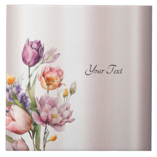 Farbige Frühlingsblumen Keramik Tile Fliese