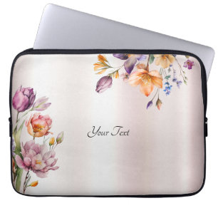 Farbige Frühlingsblumen Laptop-Sieb Laptopschutzhülle