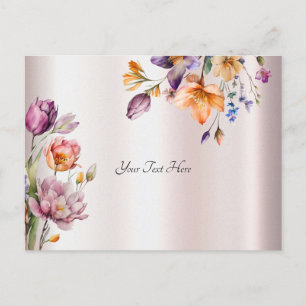 Farbige Frühlingsblumen Postkarte