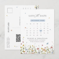 Farbige Frühlingsblüte Save the Date Wiese