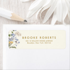 Farbige Frühlingserie Wildblume Meadow Gold-Adress