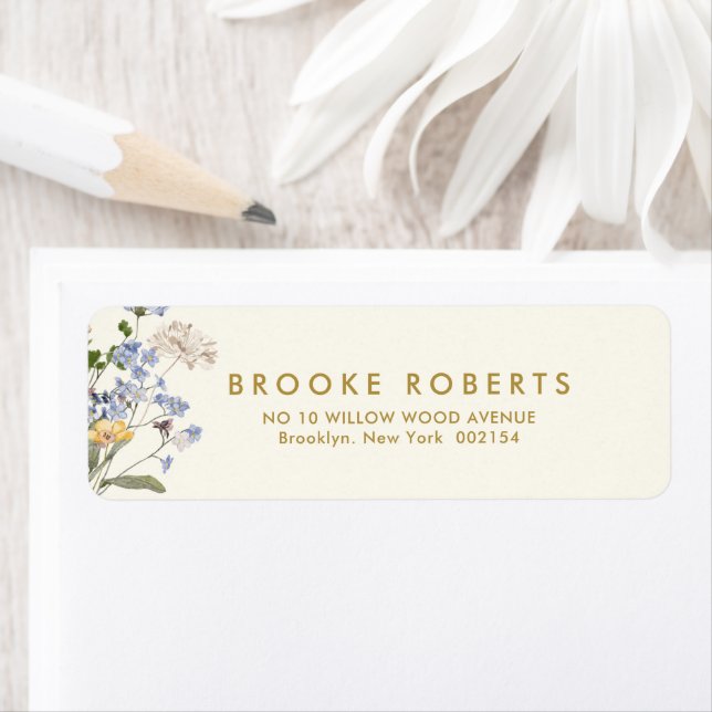 Farbige Frühlingserie Wildblume Meadow Gold-Adress (Insitu)