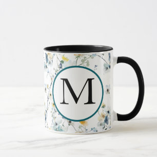 Farbige Frühlingsmuster Blume Wasserfarbmuster Mon Tasse