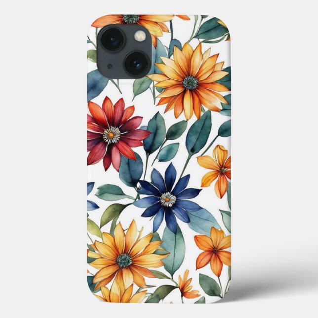 Farbige Frühlingsmuster Wildblumen Hübsches Muster Case-Mate iPhone Hülle (Rückseite)