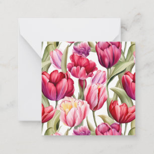 Farbige Frühlingspferde Blooms Square Flat Card Mitteilungskarte