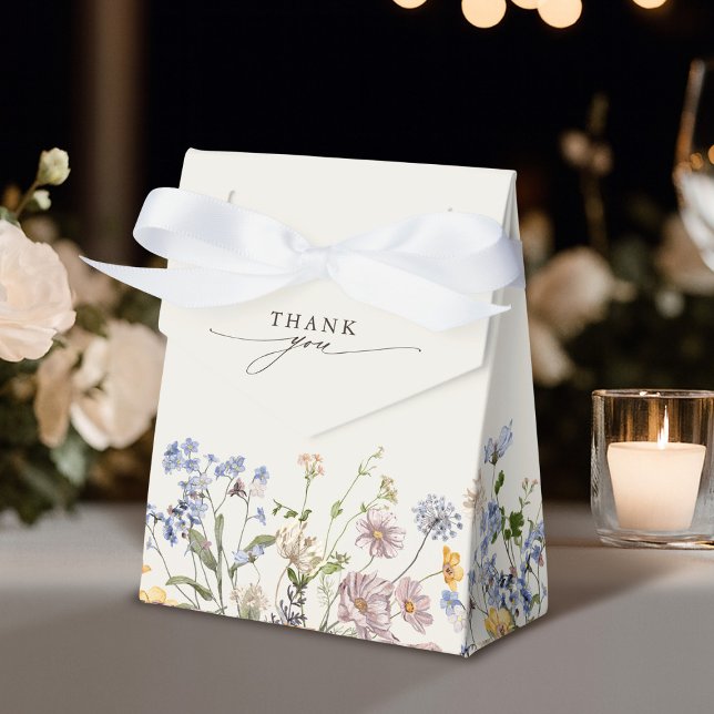 Farbige Frühlingssonne Wildblume Wiese Brautparty Geschenkschachtel (Colorful Spring Wildflower Meadow Bridal Shower Favor Boxes)