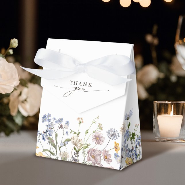 Farbige Frühlingssonne Wildblume Wiese Brautparty Geschenkschachtel (Colorful Spring Wildflower Meadow Bridal Shower Favor Boxes)