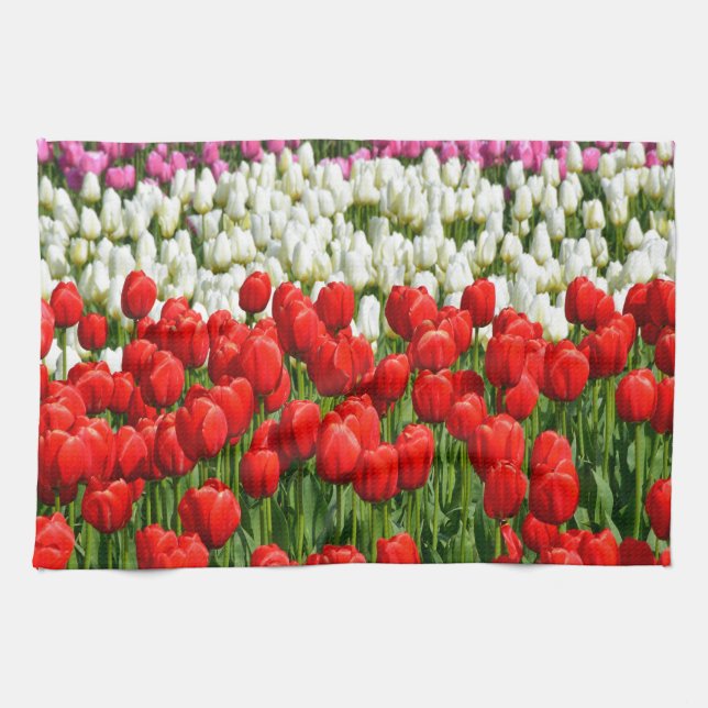 Farbige Frühlingstüppchen Handtuch (Horizontal)