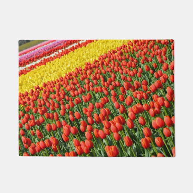 Farbige Frühlingtulips Fußmatte (Vorderseite)