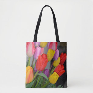 Farbige Frühlingtulips Tasche