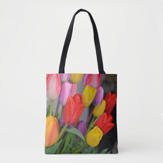 Farbige Frühlingtulips Tasche (Vorderseite)