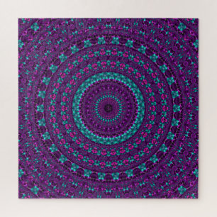 Farbige funkelnde Juwel-Ton-Mandala-Digitalkunst