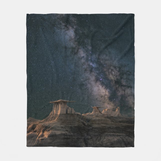 Farbige Galaxie Fleecedecke (Vorderseite)