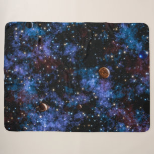 Farbige Galaxien, Sterne und Planeten in der Nacht Sherpadecke