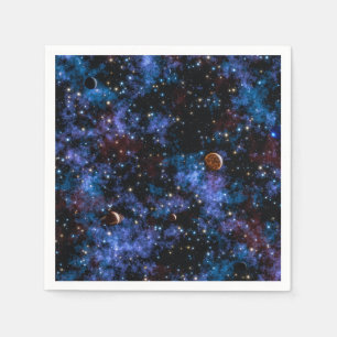 Farbige Galaxien, Sterne und Planeten Serviette