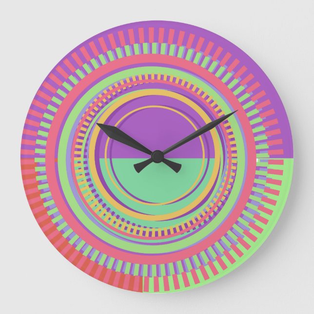Farbige Ganguhr Große Wanduhr (Vorderseite)