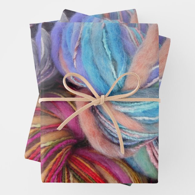 Farbige Garnelen zum Kneten, Crochet Geschenkpapier Set (Beispiel)