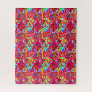 Farbige Garten-Quilt-Malerei mit roter Hortensie