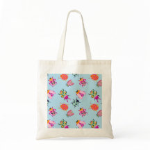 Farbige Gartenkäfer blaue Tragetasche 