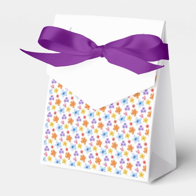 Farbige Gastgeschenk-Tasche mit Blumenmuster, Geschenkschachtel (Vorderseite)
