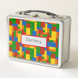 Farbige Gebäude Bricks Kinder Metall Brotdose