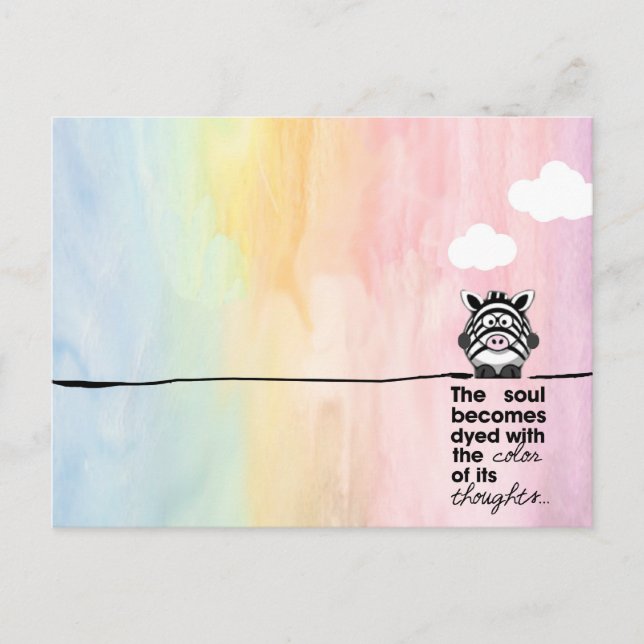 Farbige Gedanken Postkarte (Vorderseite)