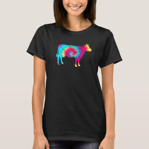 Farbige Gefärbte Krawatte Milchkuh für Frauen Männ T-Shirt