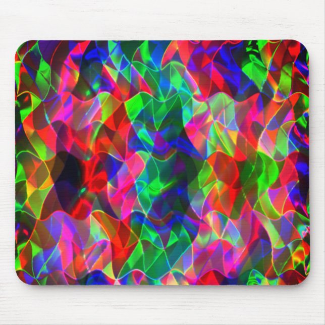 Farbige, gekrümmte Dreiecke oder farbige Umrundung Mousepad (Vorne)