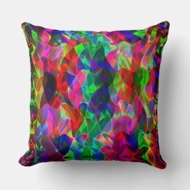 Farbige gekrümmte Dreiecke oder farbige Wellen Kissen