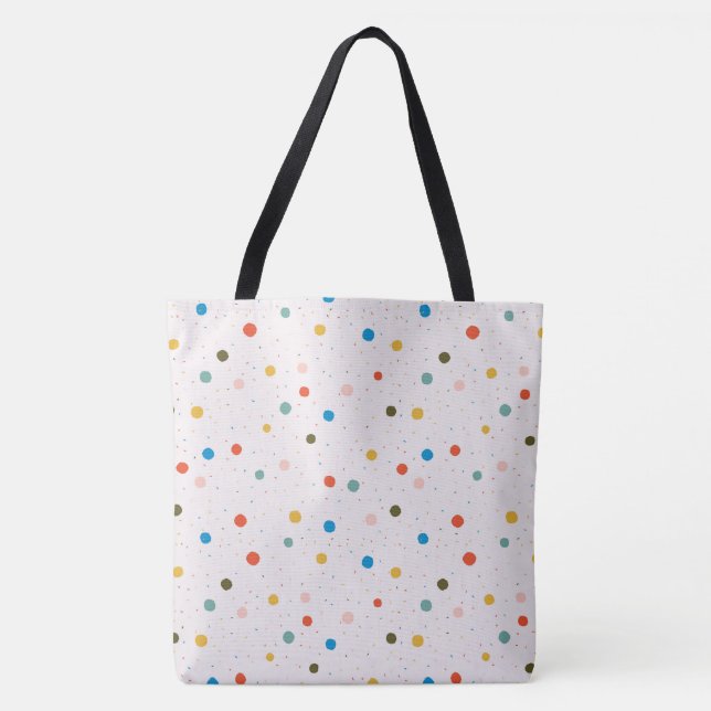 Farbige gemalte Punkte  Tasche (Vorderseite)