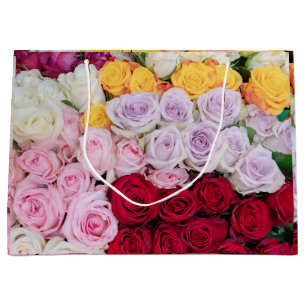 Farbige gemischte Rosen Große Geschenktüte