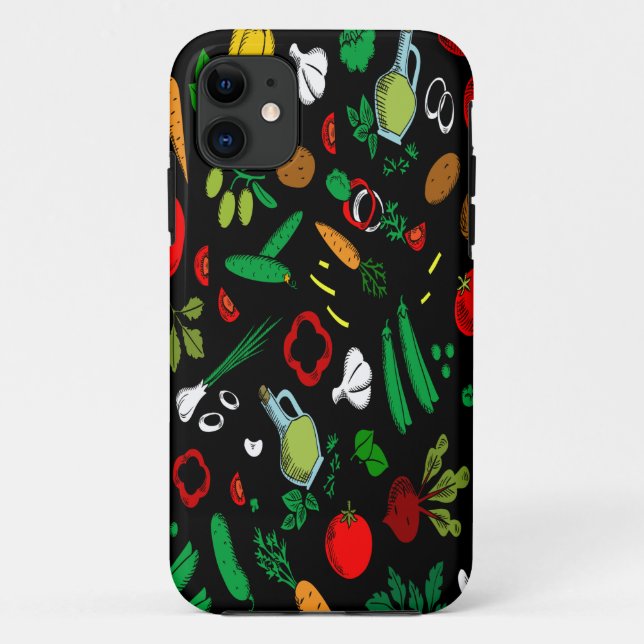Farbige Gemüsesymbole Case-Mate iPhone Hülle (Rückseite)