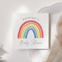 Farbige Gender Neutral Boho Rainbow Baby Shower