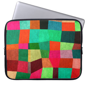 Farbige Geometrie: Abstrakte Nahtlose Textur Laptopschutzhülle