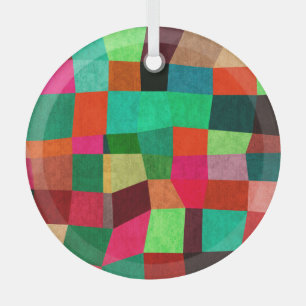 Farbige Geometrie: Abstrakte Nahtlose Textur Ornament Aus Glas