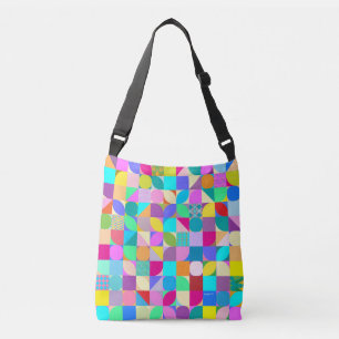 Farbige geometrische Abstrakte Fun Graphic Cool Tragetaschen Mit Langen Trägern