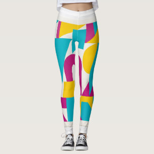 Farbige geometrische abstrakte moderne Kunstgestal Leggings