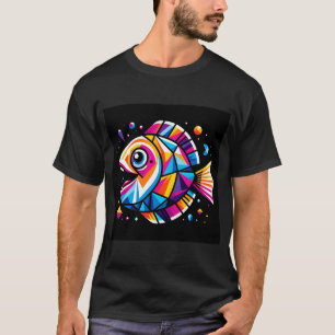 Farbige geometrische Fische T-Shirt