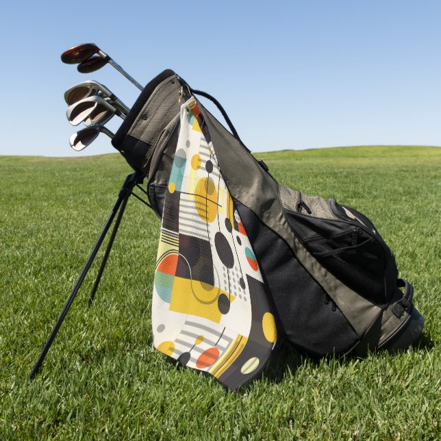 Farbige geometrische Formen Golfhandtuch (Gras)