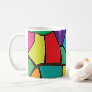 Farbige geometrische Formen Kaffeetasse