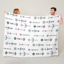 Farbige geometrische Formen Muster 22 Fleecedecke