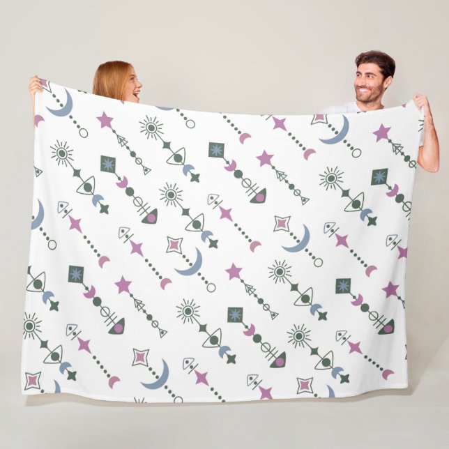 Farbige geometrische Formen Muster 22a Fleecedecke (Beispiel)