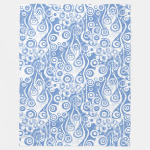 Farbige geometrische Formen Muster 31 Fleecedecke