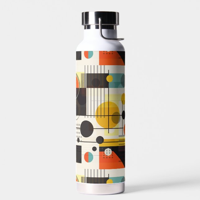 Farbige geometrische Formen Trinkflasche (Links)
