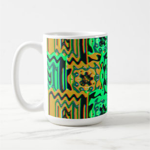 Farbige geometrische Gestaltung im Bauhaus-Stil Kaffeetasse