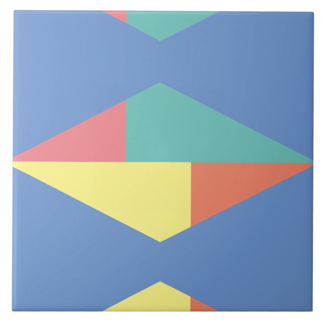 Farbige geometrische Keramik Fliese (Vorderseite)