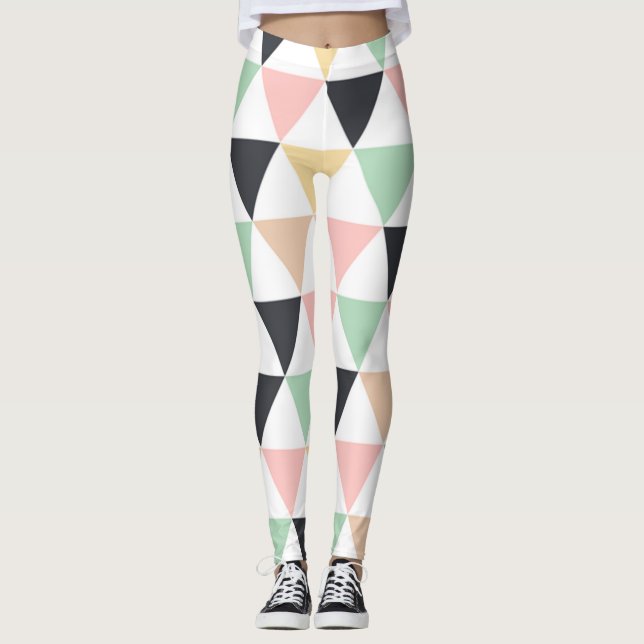 Farbige geometrische Leggings (Vorderseite)