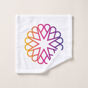 Farbige geometrische Mandala-Herz-Star-Kunst Badhandtuch Set