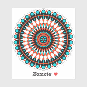 Farbige geometrische Mandala-Kunst-46456 Aufkleber